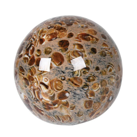 Brown speckled orb ball 13cm