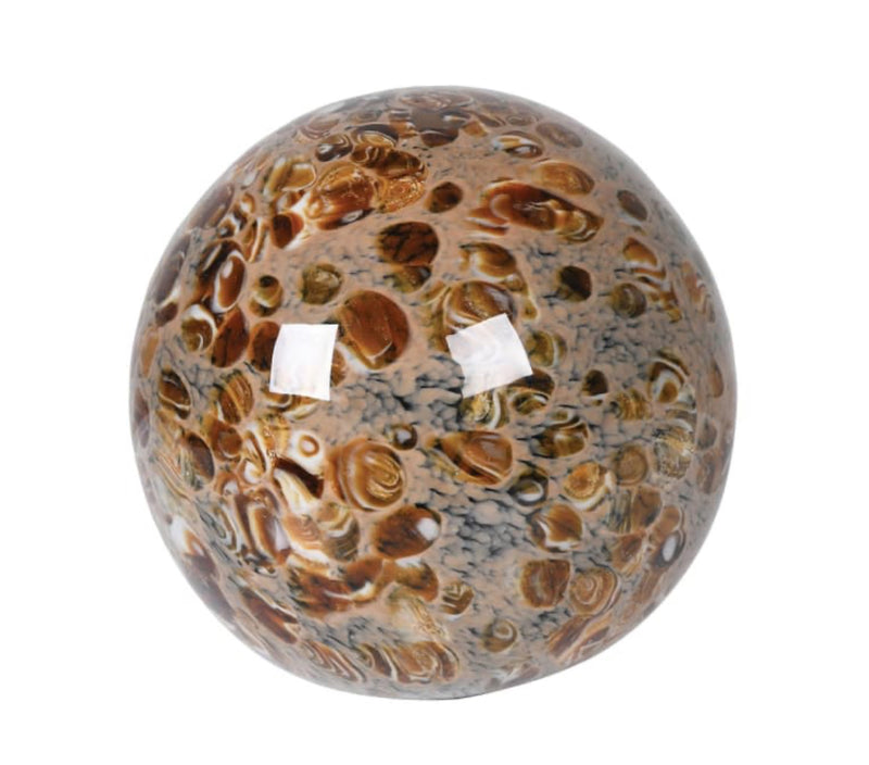 Brown speckled orb ball 13cm