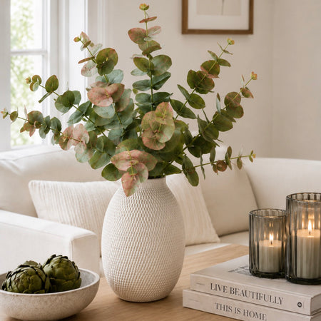 Blush natural Eucalyptus single stem