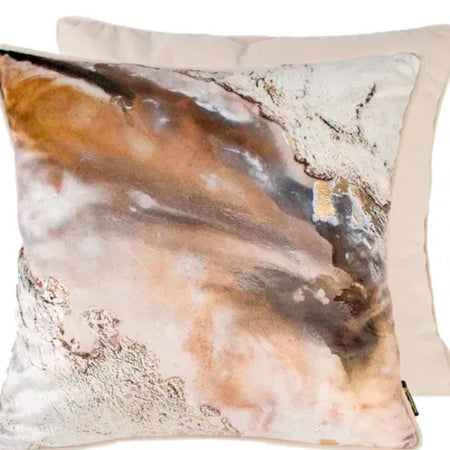 Everlast textured gold bronze abstract cushion 45cm