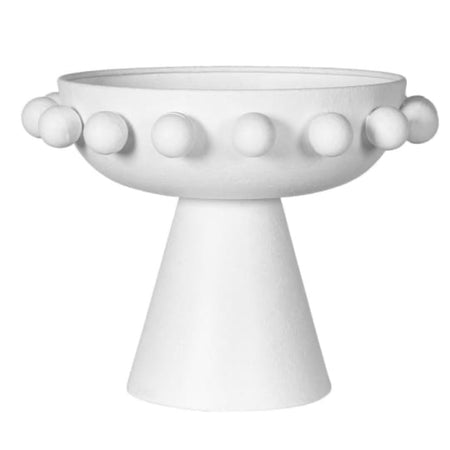 White round Bobble bowl on stand