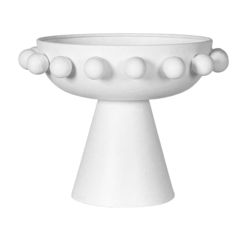 White round Bobble bowl on stand