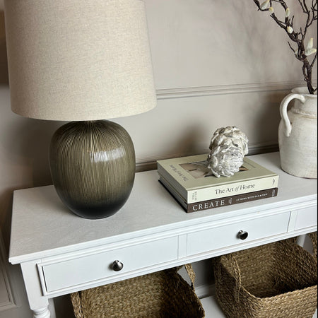 Black brown Textured Ceramic Table Lamp