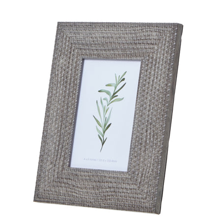 Woven Grey Texture Patterned Photo Frame 2 Sizes