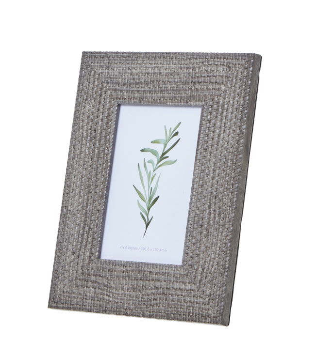 Woven Grey Texture Patterned Photo Frame 2 Sizes