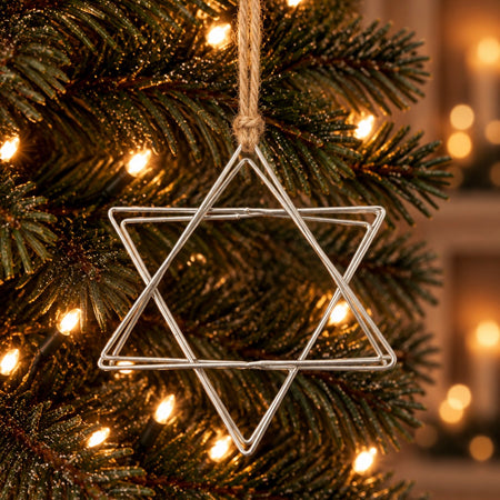 Metal outline hanging star