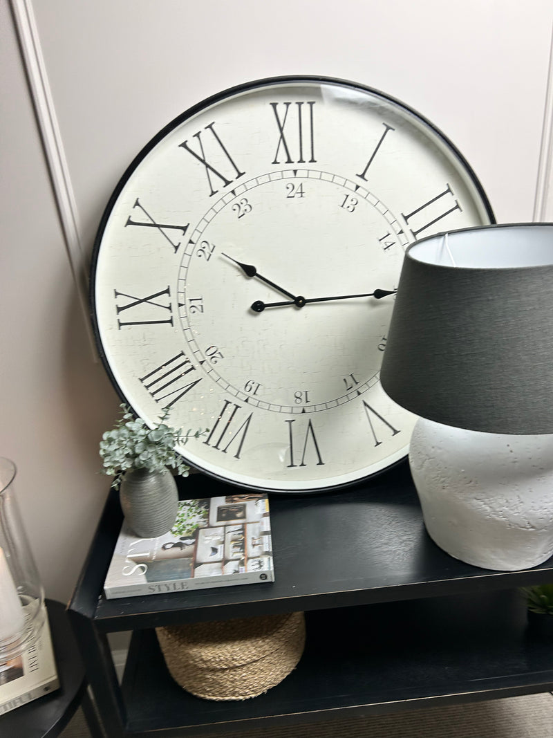 Huge metal embossed clock 80cm