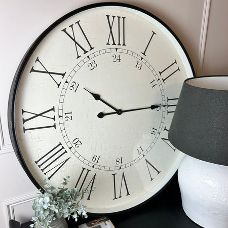 Huge metal embossed clock 80cm