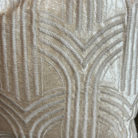Premium embroidered cushion cream champagne stone beige