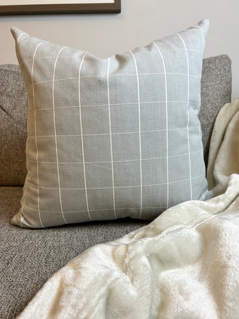 Grey check cushion Abode