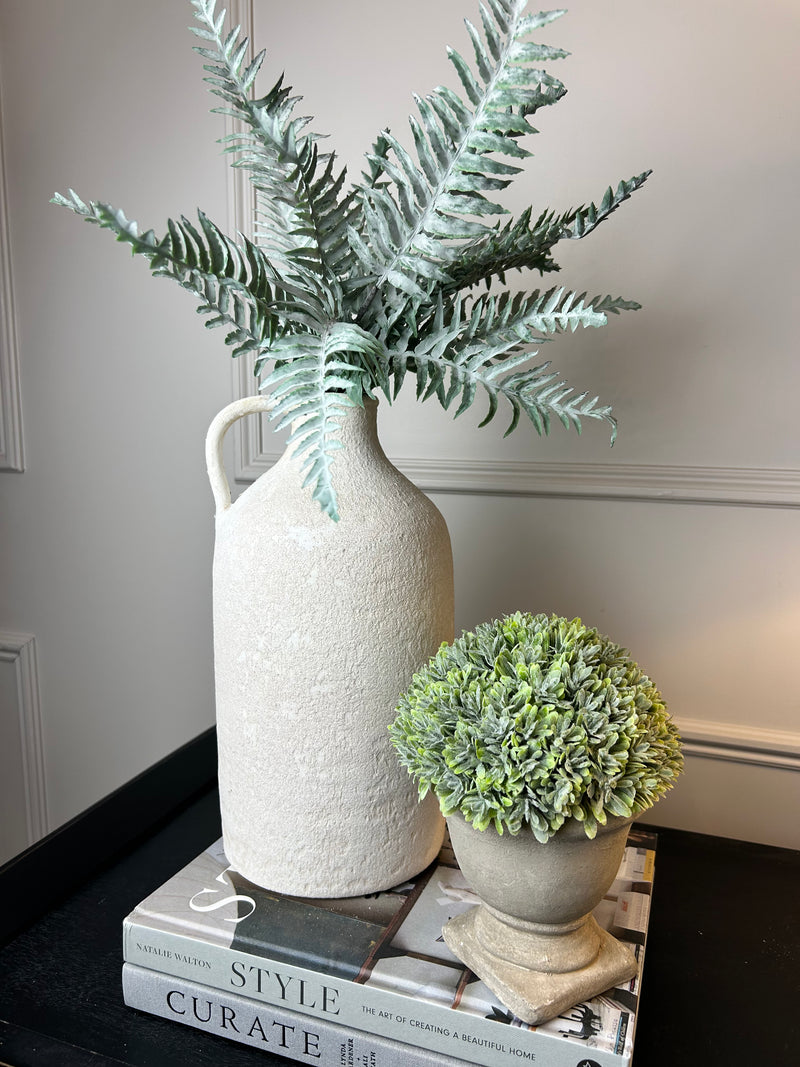 Chunky tall stone terracotta jug vase