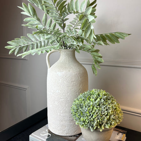 Chunky tall stone terracotta jug vase