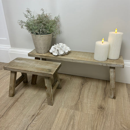 Decorative wooden bench two sizes