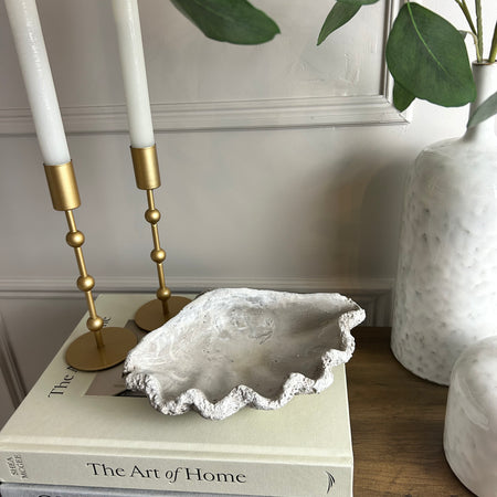 Pale grey Clam Shell dish ornament bowl