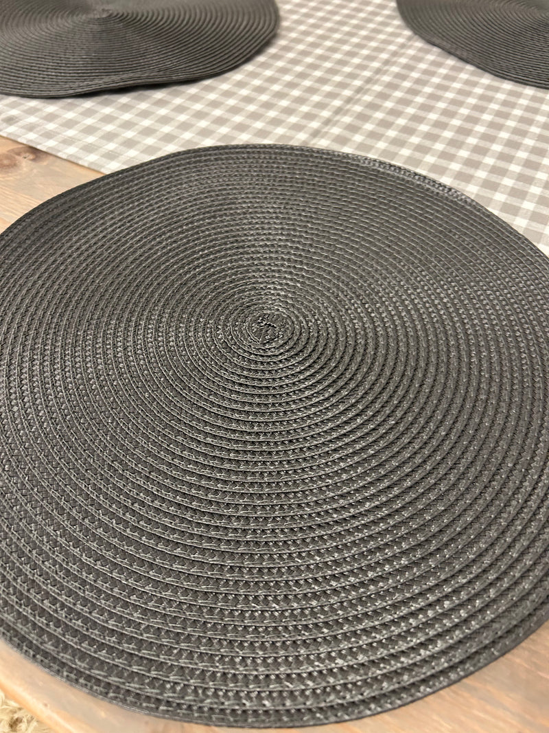 Dark grey placemats set of 4 Abode