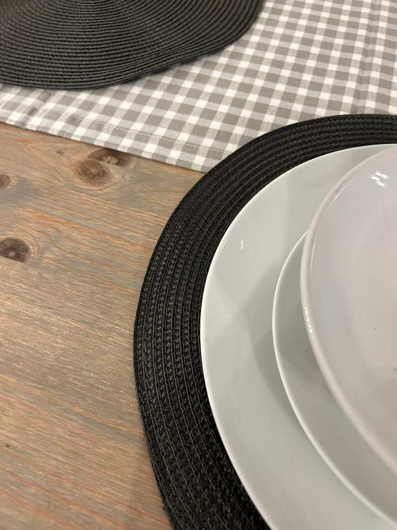 Dark grey placemats set of 4 Abode