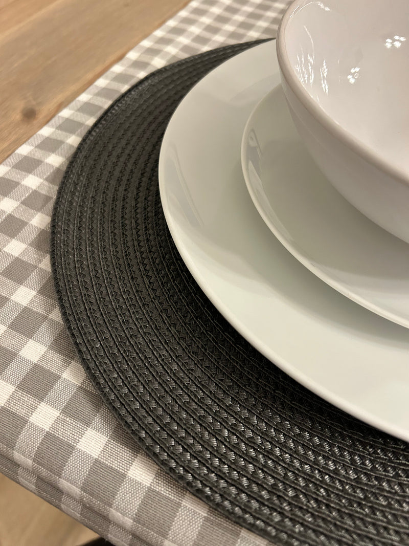 Dark grey placemats set of 4 Abode