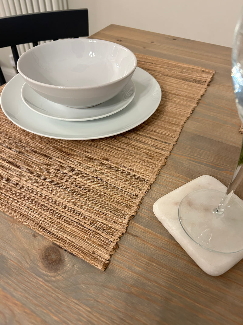 Water hyacinth placemat taupe set of 4