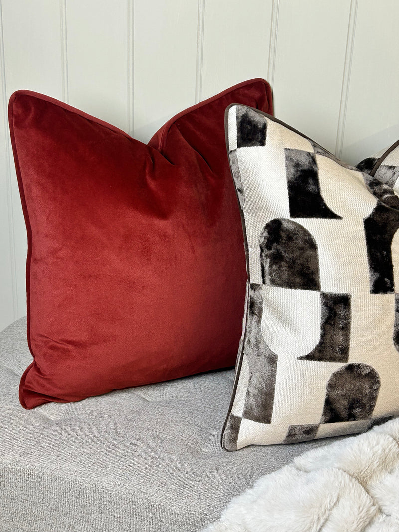 Taupe bronze champagne pebble textured cushion 43cm