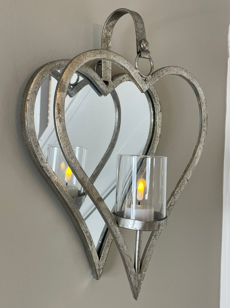 Brass arched floor standing mirror Abode