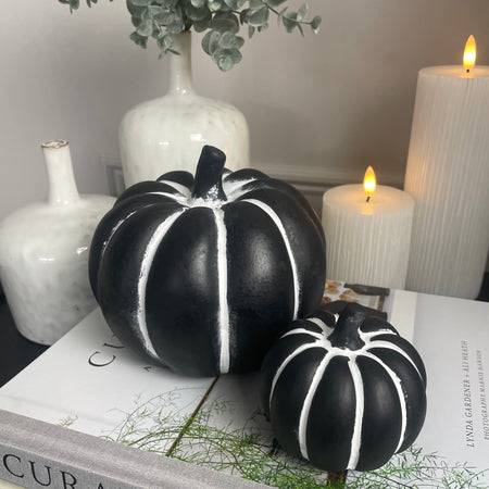 Black and white Halloween pumpkin