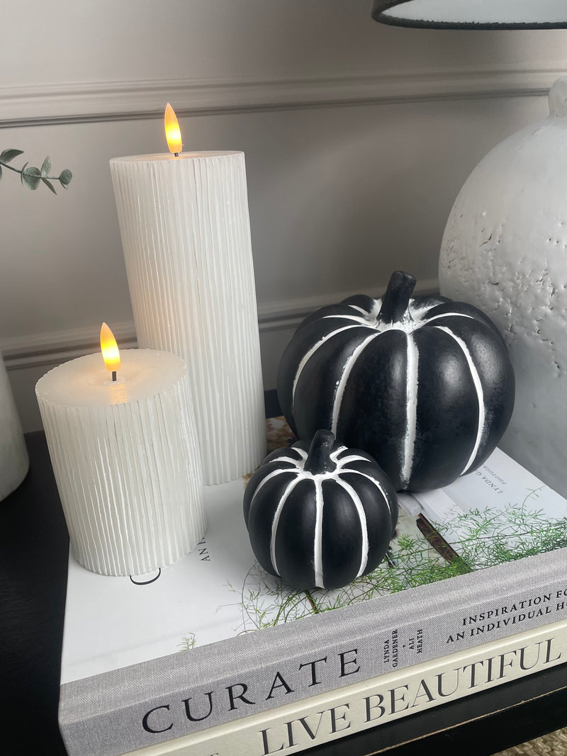 Black and white Halloween pumpkin