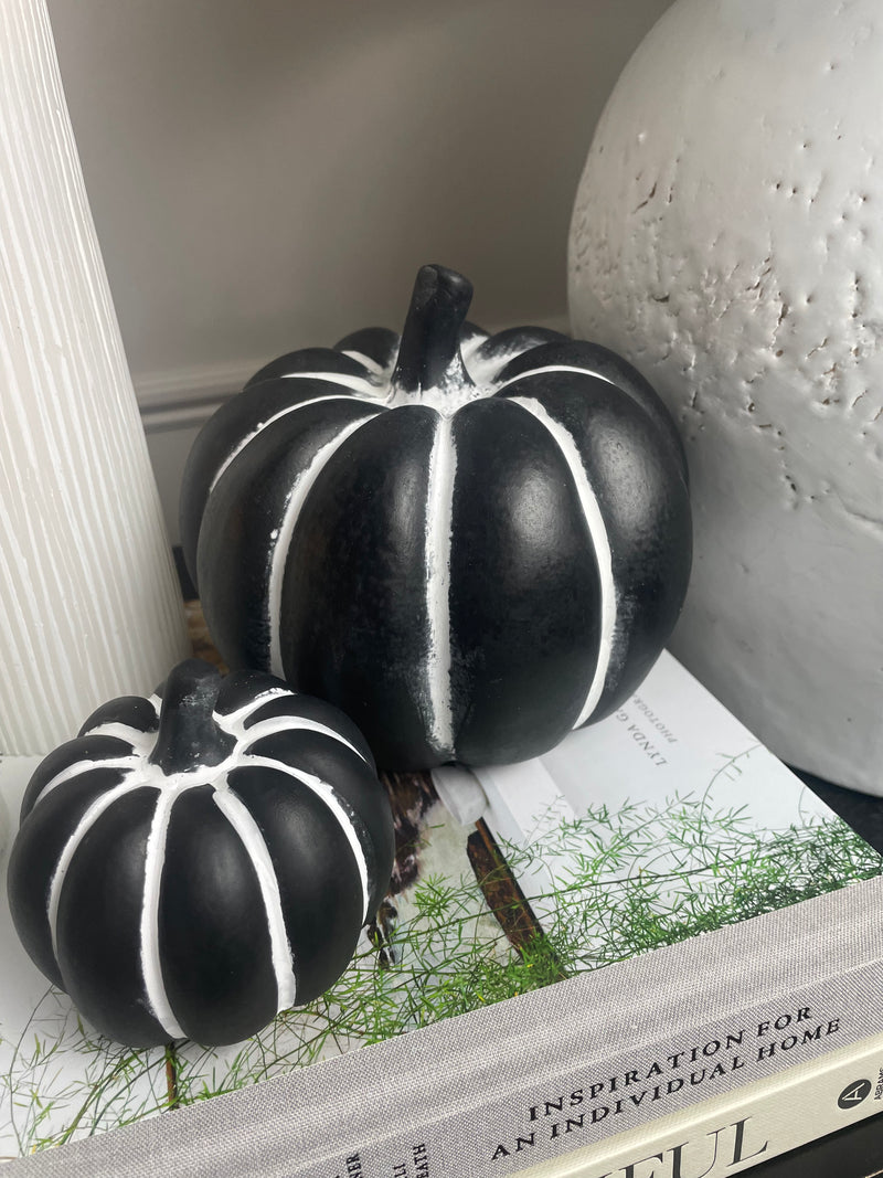 Black and white Halloween pumpkin