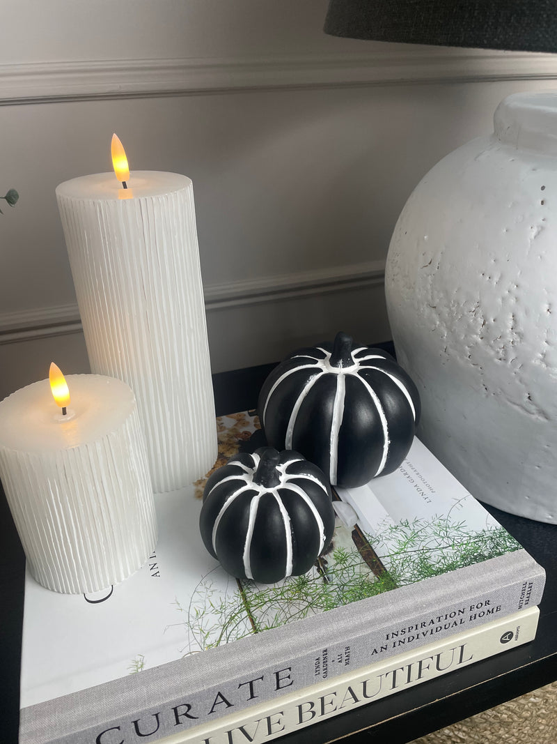 Black and white Halloween pumpkin