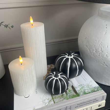 Black and white Halloween pumpkin