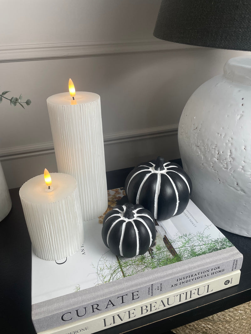 Black and white Halloween pumpkin