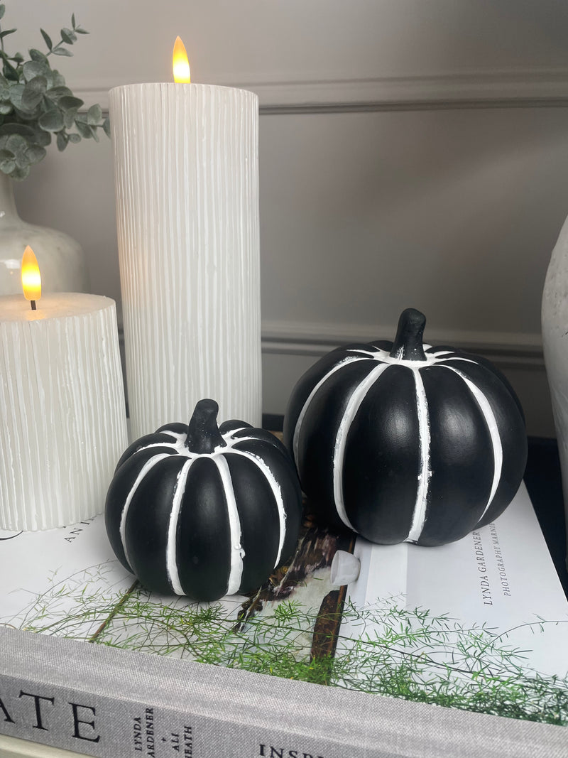 Black and white Halloween pumpkin