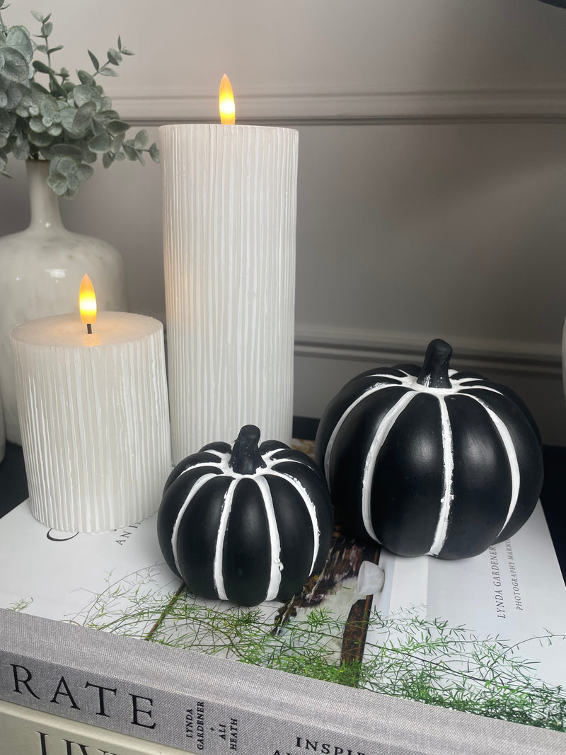 Black and white Halloween pumpkin