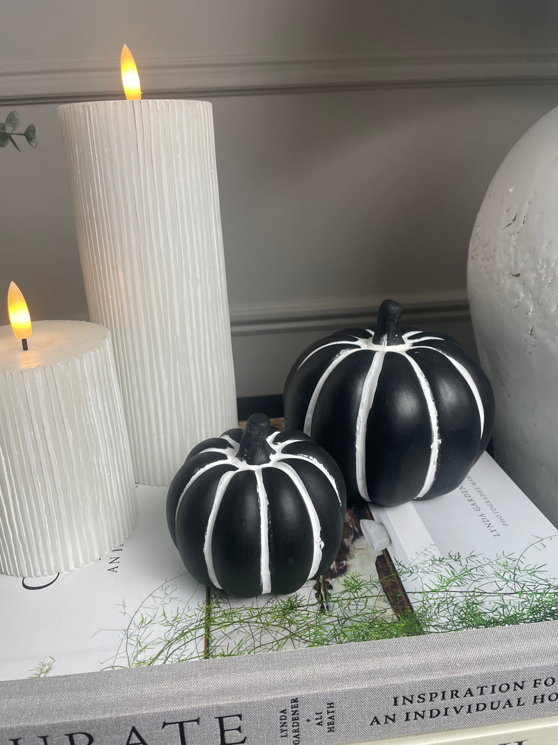 Black and white Halloween pumpkin