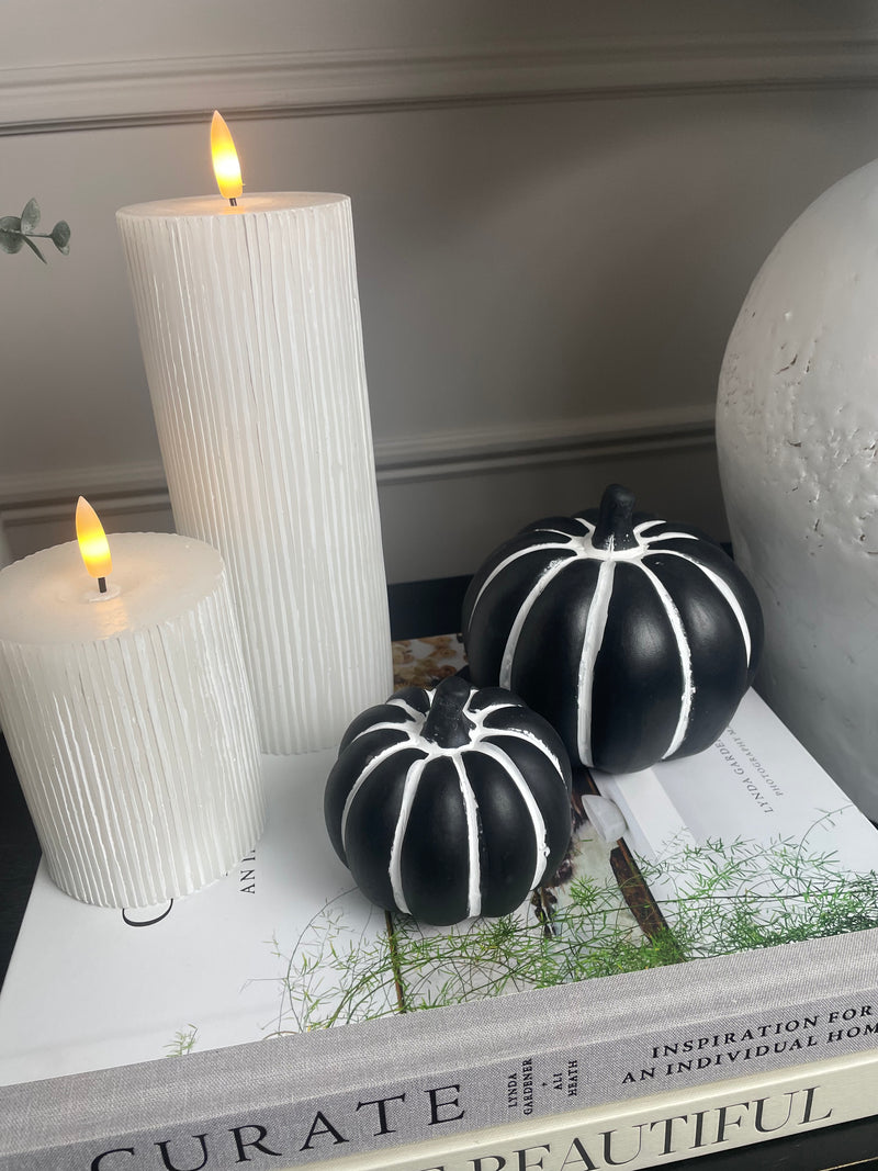 Black and white Halloween pumpkin