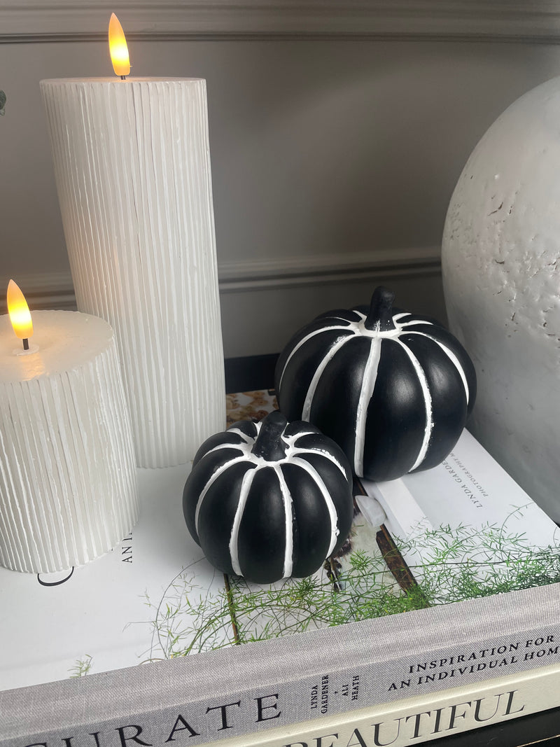 Black and white Halloween pumpkin