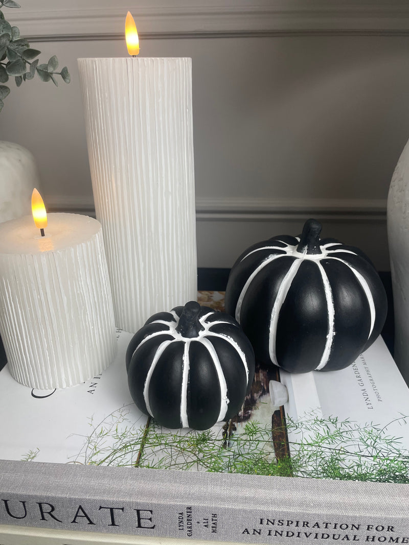 Black and white Halloween pumpkin