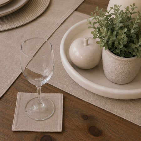 Set of 4 linen coasters