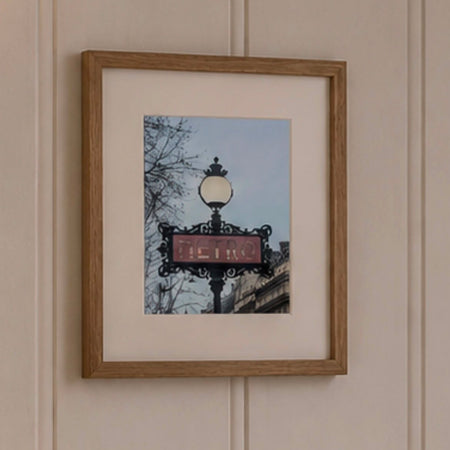 Romantic Paris metro sign framed mounted glazed picture