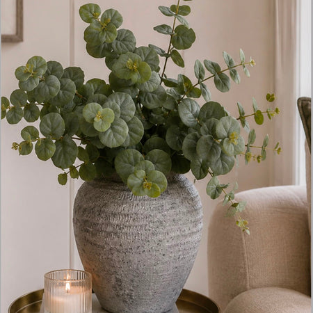 Rounded leaf eucalyptus spray stem 75cm