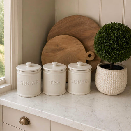 Set of Tea Coffee Sugar canister jars