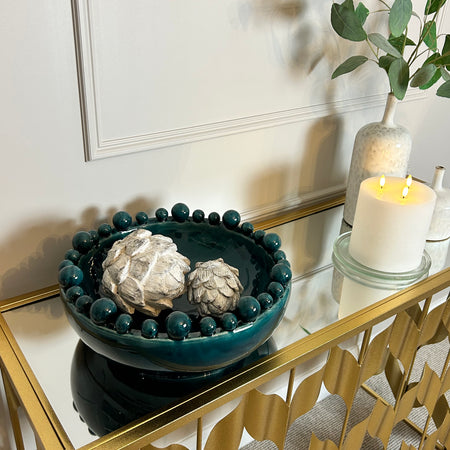 Teal round Bobble Bowl