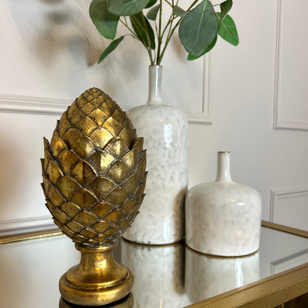Gold Artichoke with lid