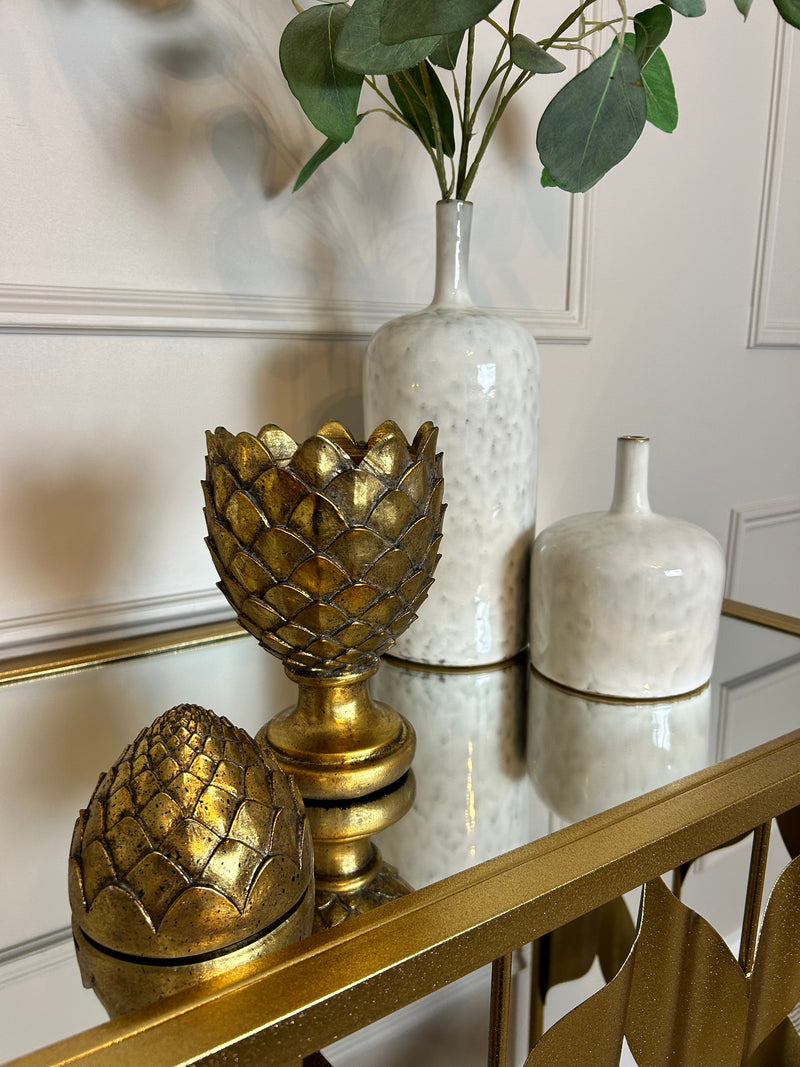 Gold Artichoke with lid