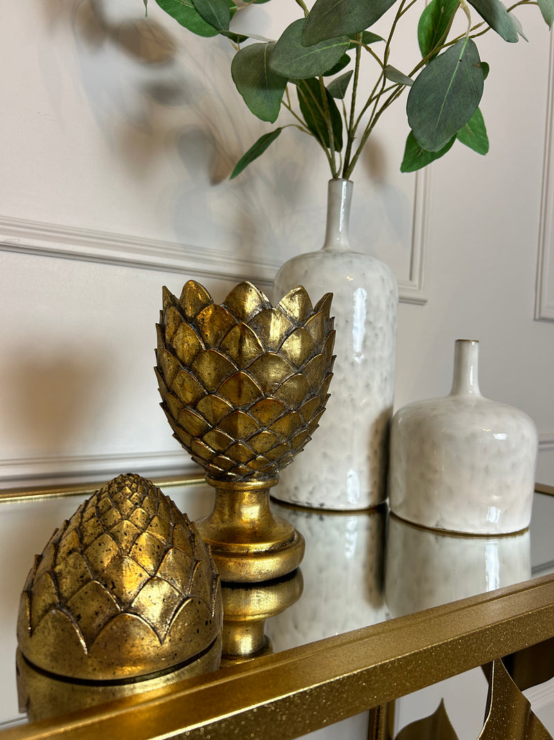 Gold Artichoke with lid