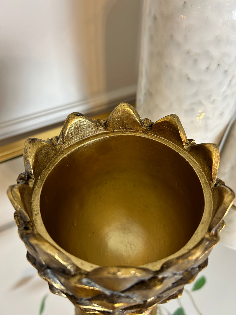 Gold Artichoke with lid