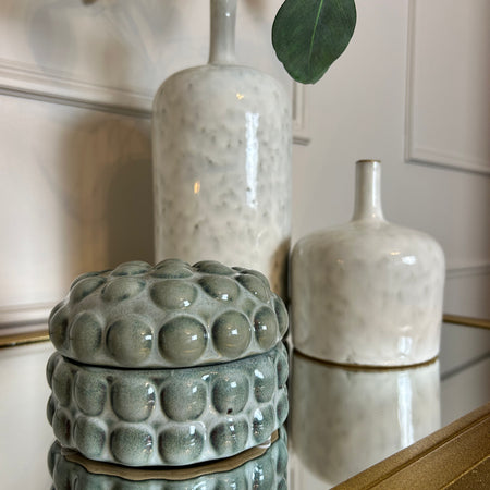 Blue Bobble Ceramic Trinket Box