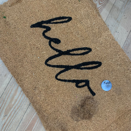 Store seconds Hello Coir door mat