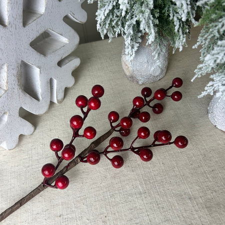 Red berry pick stem 42cm