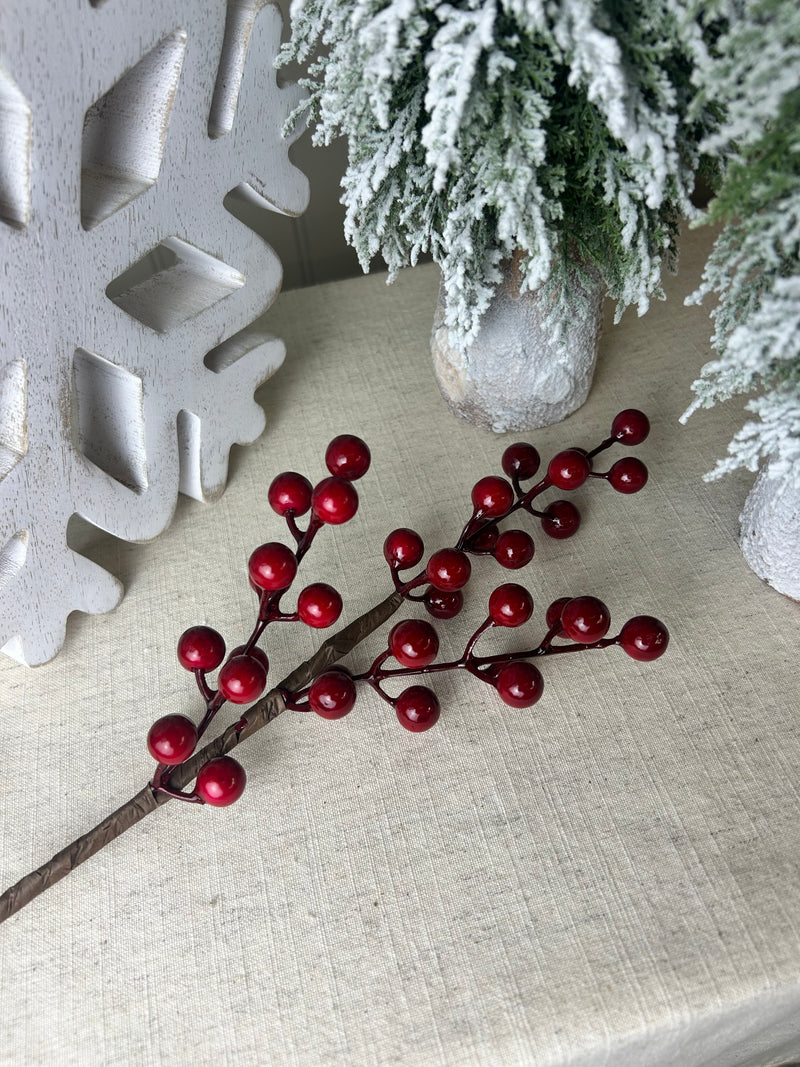 Red berry pick stem 42cm