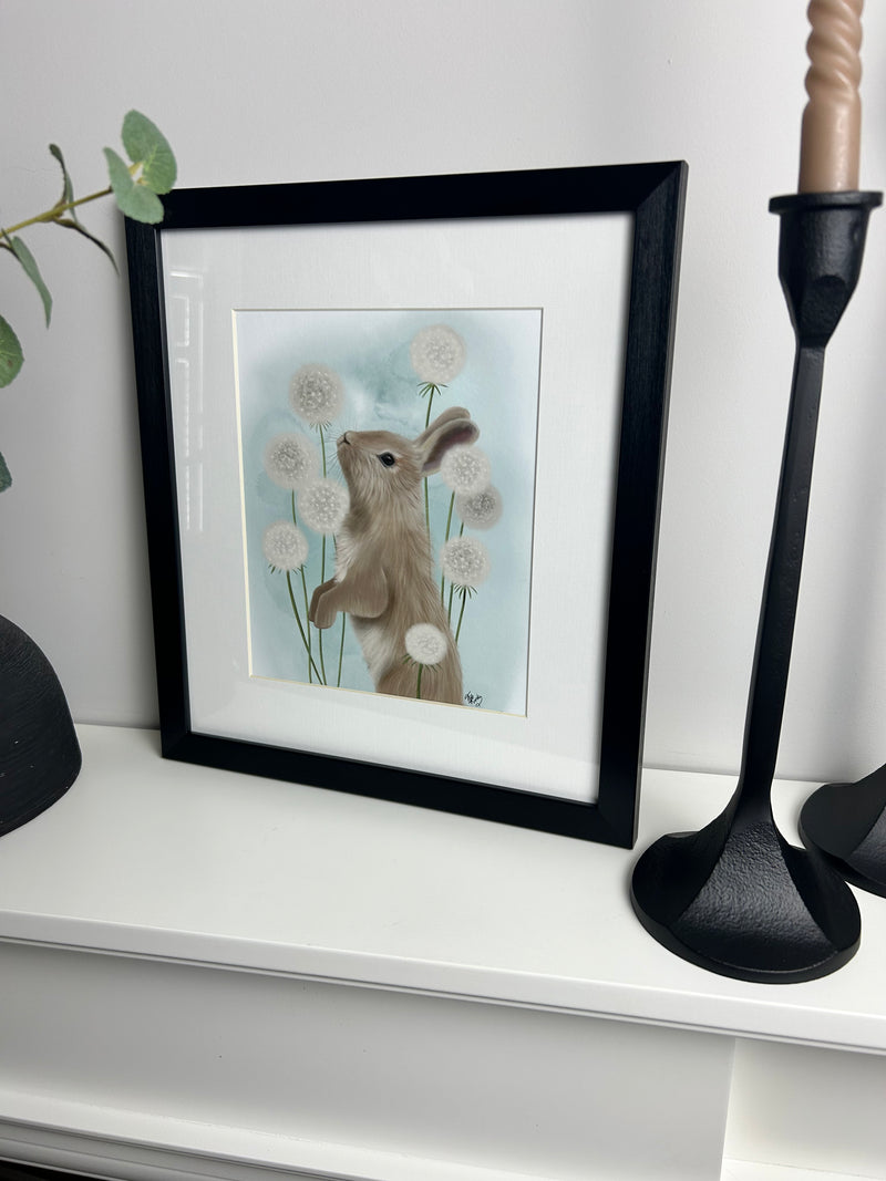 Spring rabbits framed print